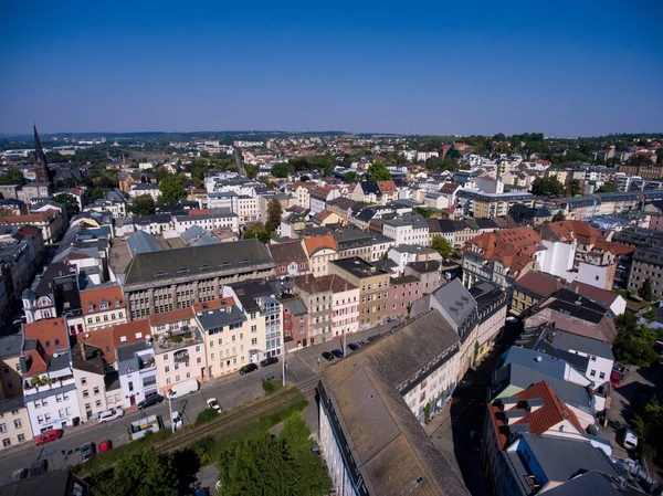 Aerieal weergave van Gera herbergt het platform stad Thüringen — Stockfoto