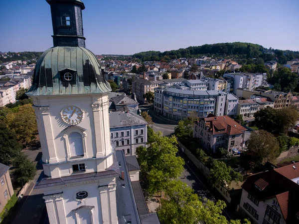 Salvatorkirche Gera kilise salvator havadan görünümü — Stok fotoğraf