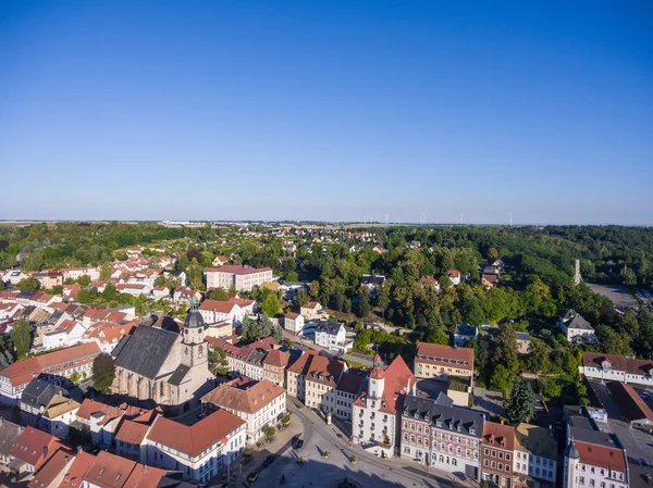 Luchtfoto stad schmoelln Thüringen en bekijken — Stockfoto