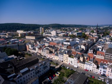 Gera aerieal görünüm mimarisi kasaba thuringia evler