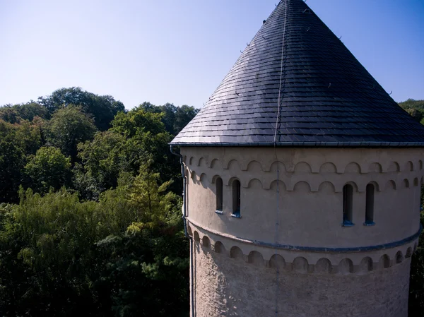 Castello di Gera osterstein vista aerea thuringia medievale — Foto Stock