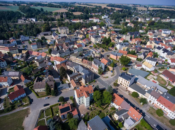 Aerial view of goessnitz altenburg thuringia town — Stock Photo, Image
