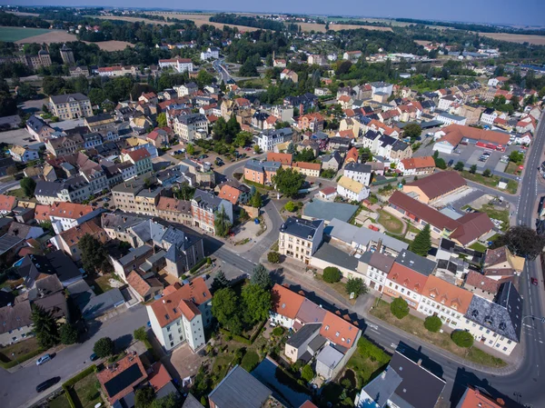 Widok z lotu ptaka goessnitz Altenburg miasta Turyngii — Zdjęcie stockowe