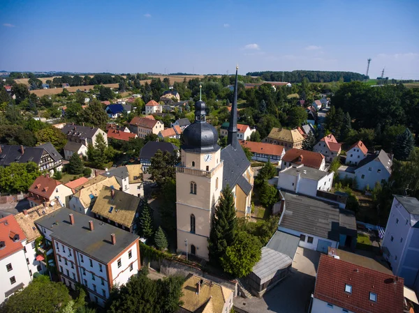 Flygfoto över saint annen kyrklig goessnitz Thüringen Tyskland — Stockfoto