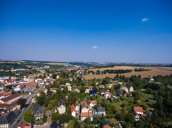 Letecký pohled na goessnitz altenburg Durynsko město — Stock fotografie