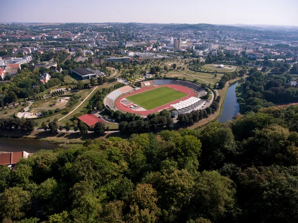 Gera aerial view stadion football soccer sport — Stock Photo, Image