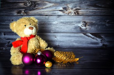 Noel Teddy baubles ile