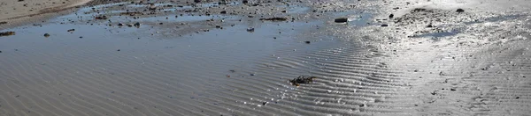 Fehmarn szigeten panoráma óceán homokos strand — Stock Fotó