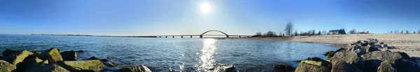 Fehmarn Island Panorama ocean bridge — Stock Photo, Image