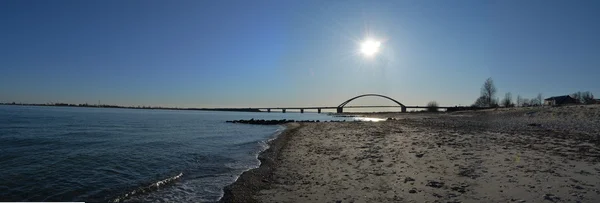 Jembatan laut Panorama Pulau Fehmarn — Stok Foto