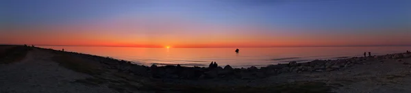 日落海洋全景 — 图库照片