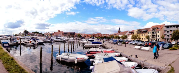 Panorama harbour Waren Müritz Germany — Stockfoto