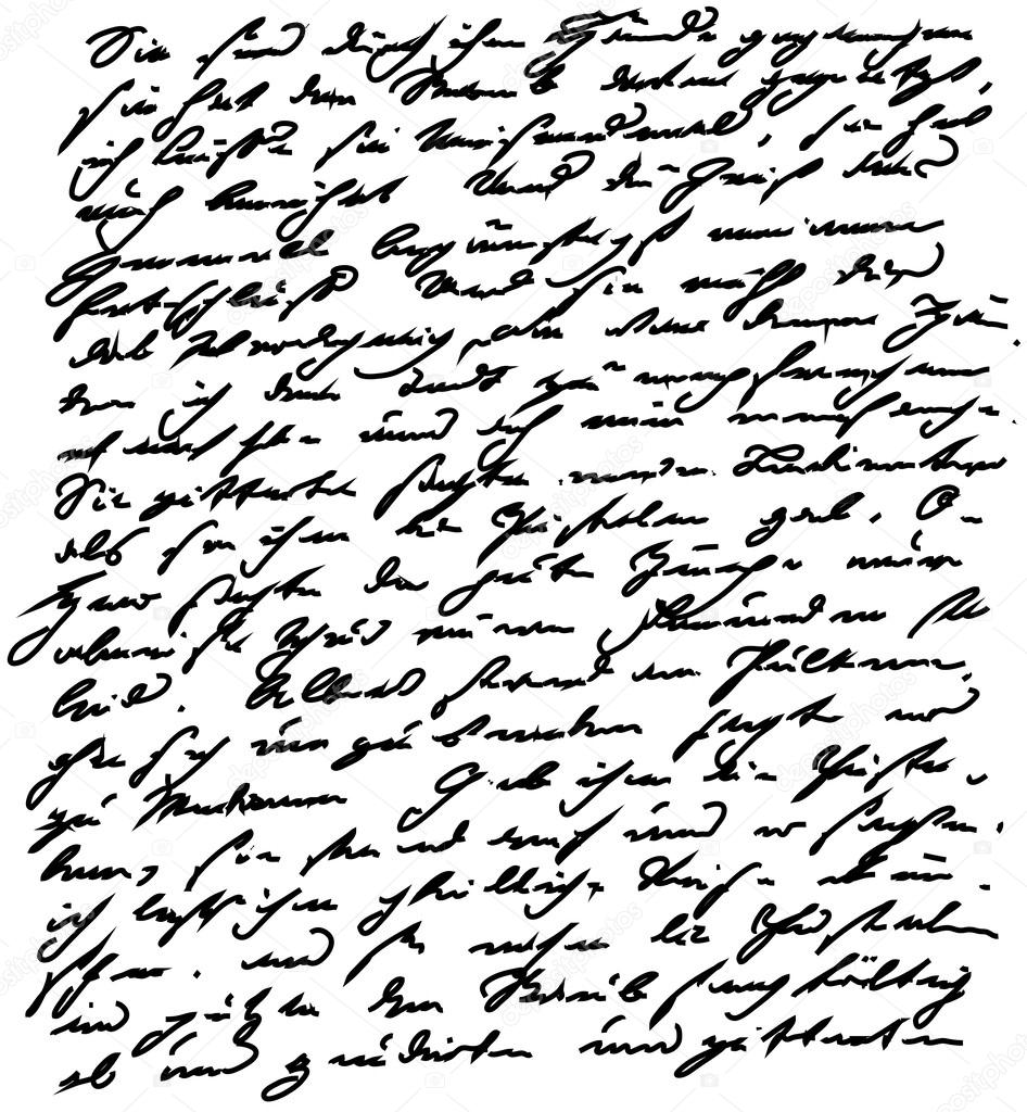 Write antique handwriting font Goethe