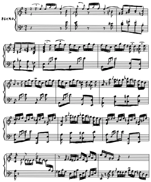 Notenkomponist komponiert Komposition — Stockvektor