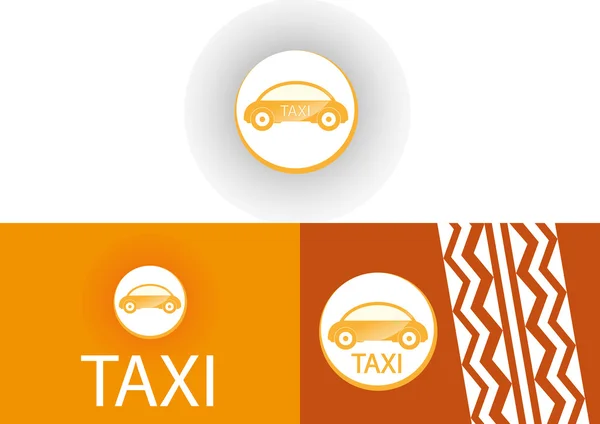 Taxi Logo tarjeta de visita de coches — Vector de stock