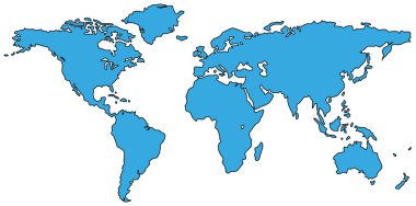 Dünya harita dünya harita Atlas mavi