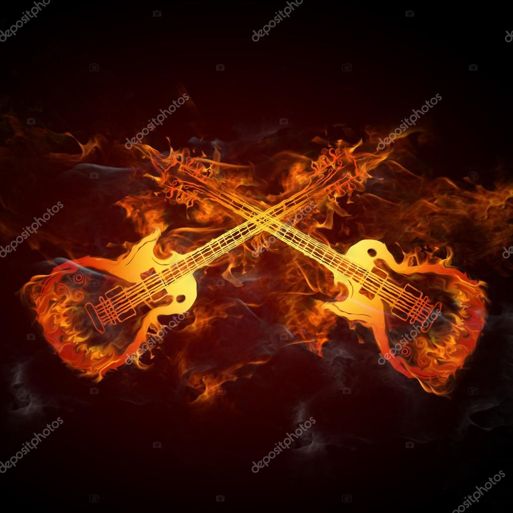 Imagens de Guitarras con fuego sem royalties | DepositPhotos, image size:1024x1024