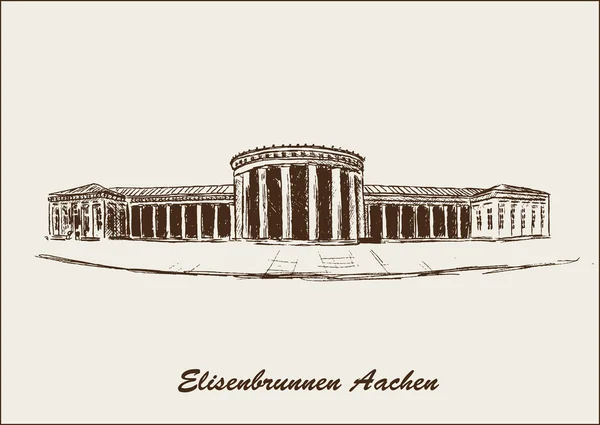 Elise fountain aachen — стоковый вектор