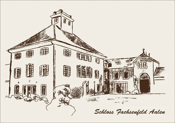 Château Fachsenfeld Aalen — Image vectorielle