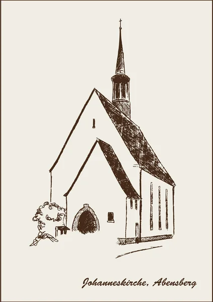 Gereja John Church Abensberg - Stok Vektor