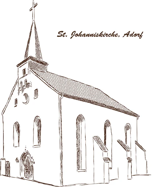 Église St. John's Adorf Vogtland — Image vectorielle