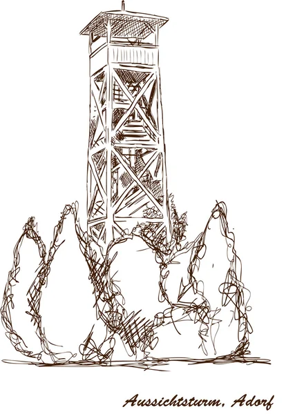 Смотровая башня Адорф Фогтланд — стоковый вектор
