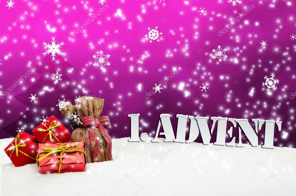 1. Advent - gifts - pink - Snow