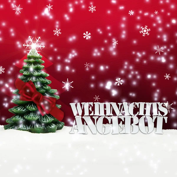 Weihnachtsangebot Angebot erbjudanden Weihnachten röta — Stockfoto