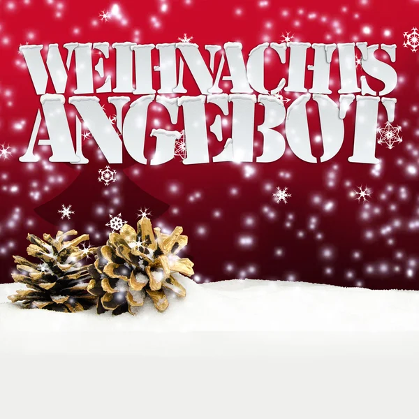 Weihnachtsangebot Angebot Angebote Weihnachten rot — Stok fotoğraf