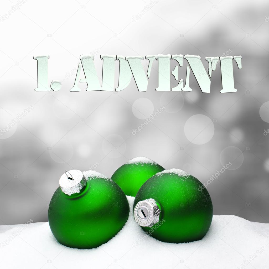 1. Advent - gifts - green - Snow