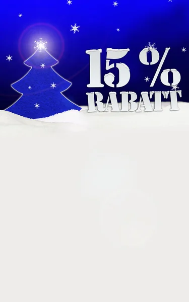 圣诞树 15 %rabatt 折扣 — 图库照片