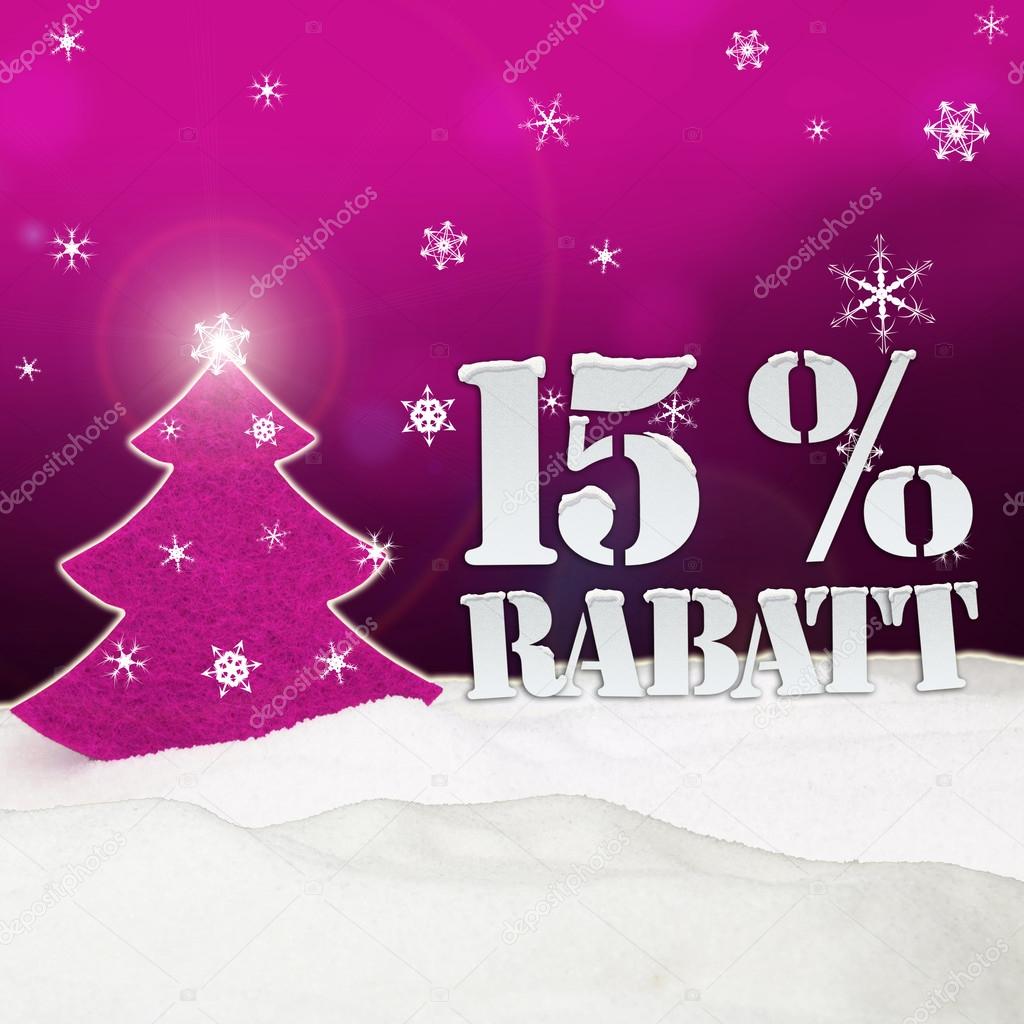 Christmas Tree 15 percent  Rabatt discount