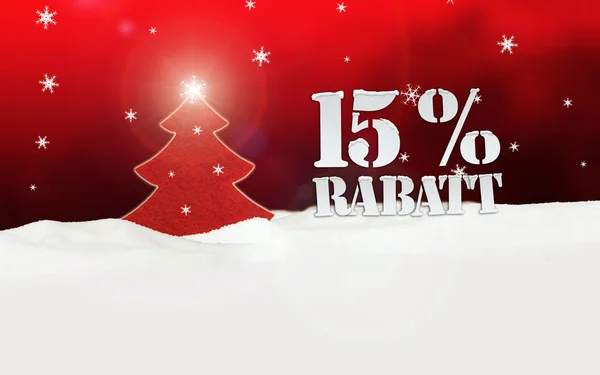 크리스마스 트리 15 %Rabatt 할인 — 스톡 사진