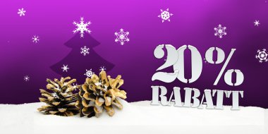 Noel kar süper Rabatt yüzde 20 indirim