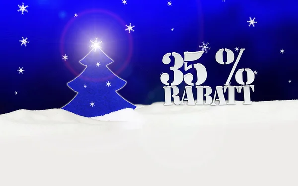 Christmas Tree 35 percent Rabatt Discount — Stock Photo, Image