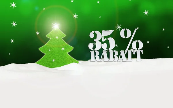 Christmas Tree 35 percent Rabatt Discount — Stock Photo, Image