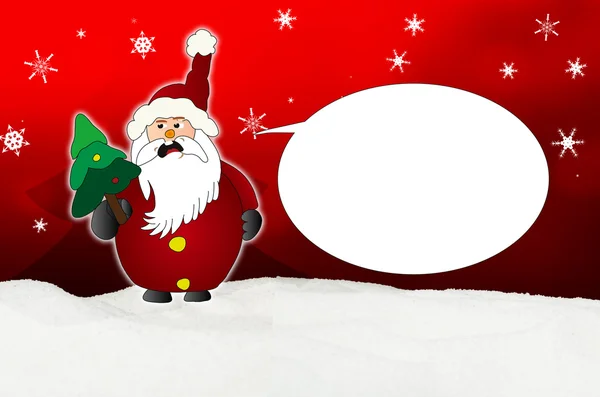 화가 산타 클로스 만화 풍선 — 스톡 사진