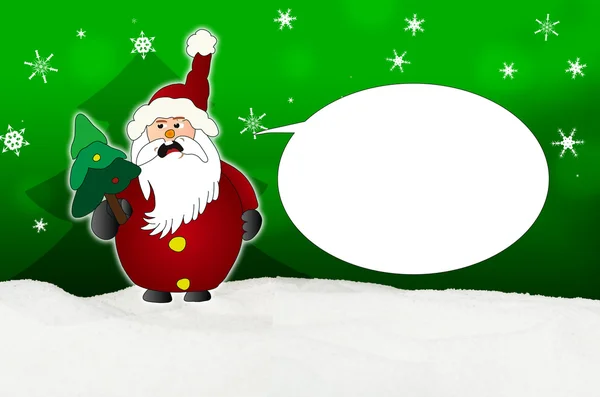 Angry Santa Claus Comic balloon — Stock Photo, Image