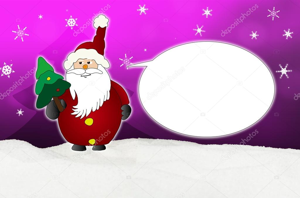 Funny and friendly  Santa Claus Comic balloon