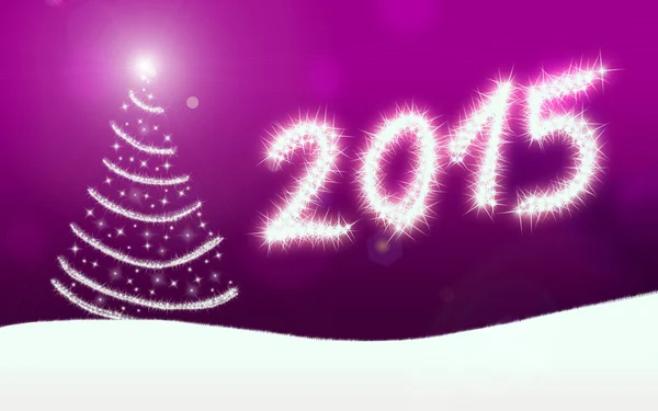 С Новым 2015 годом, сверкающие огни — стоковое фото