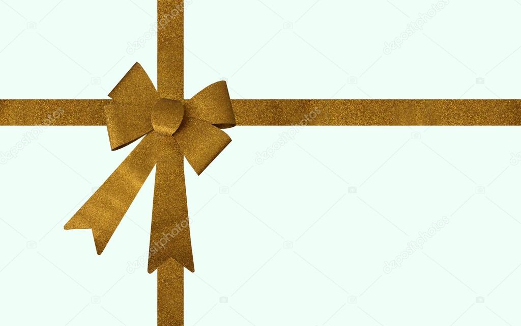 Gift ribbon gift bow gold