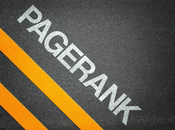 PageRank Text zápisu silničního asfaltu — Stock fotografie