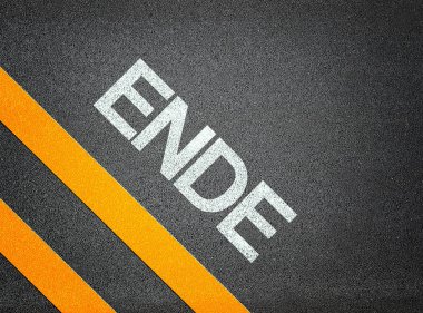 Alman Ende son metin yazma yol asfalt