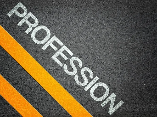 Profession Text Writing Road Asphalt — Stock Photo, Image