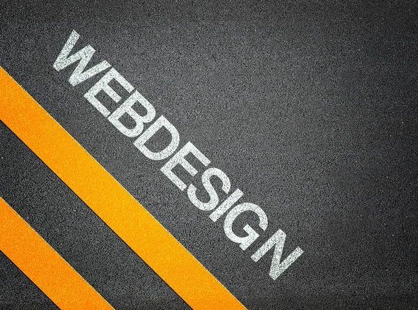 Webdesign - Text Writing Road Asphalt — Stock Photo, Image