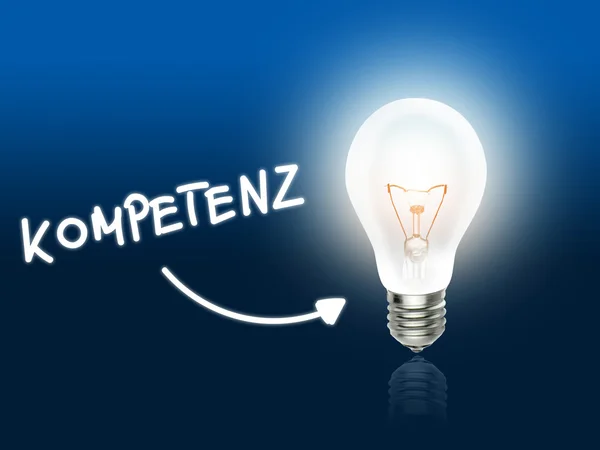 Lampadina Kompetenz Energy Azzurro — Foto Stock