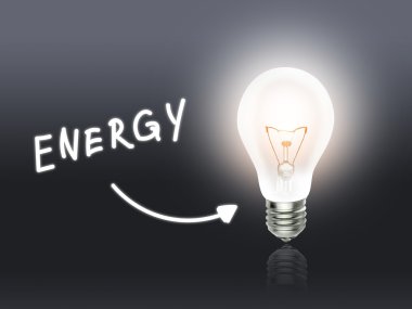 Enerji ampul lamba enerji ışık gri