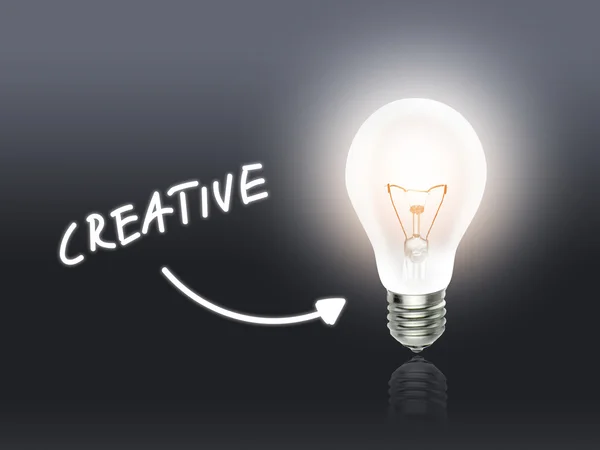 Lámpara de bombilla creativa Energía Gris claro — Foto de Stock
