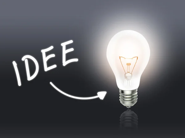 Idee Bulb Lamp Energy Light gray — Stock Photo, Image