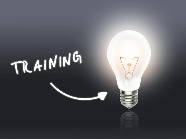 Training Bulb Lamp Energy Light gray — Stock Photo, Image